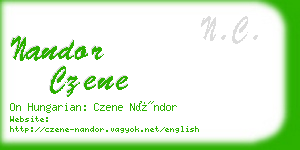 nandor czene business card